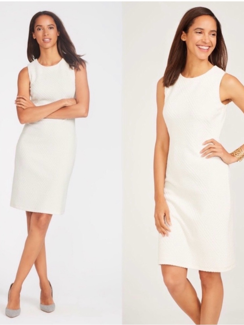 J. McLaughlin Darcy Cream Sleeveless Sheath Dress - XS